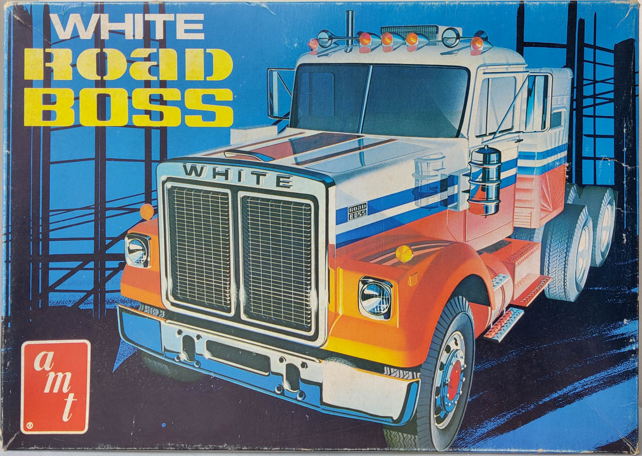 AMT White Road Boss Conventional Semi Truck Tractor - Spotlight Hobbies