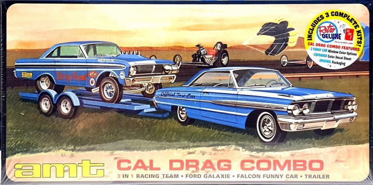 AMT Cal Drag Combo - 1964 Ford Galaxie Hardtop, 1965 Ford Falcon Funny ...