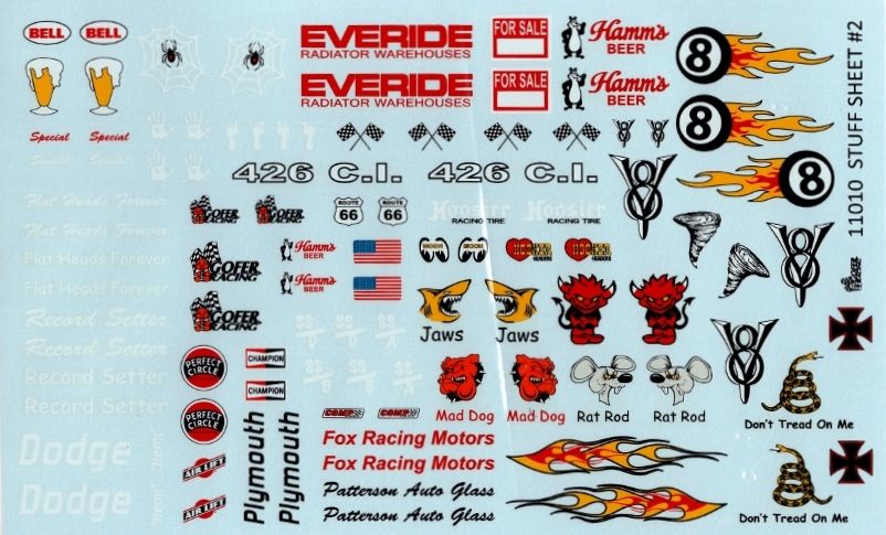 Gofer Racing Stuff Sheet #2 Decal Sheet - Spotlight Hobbies