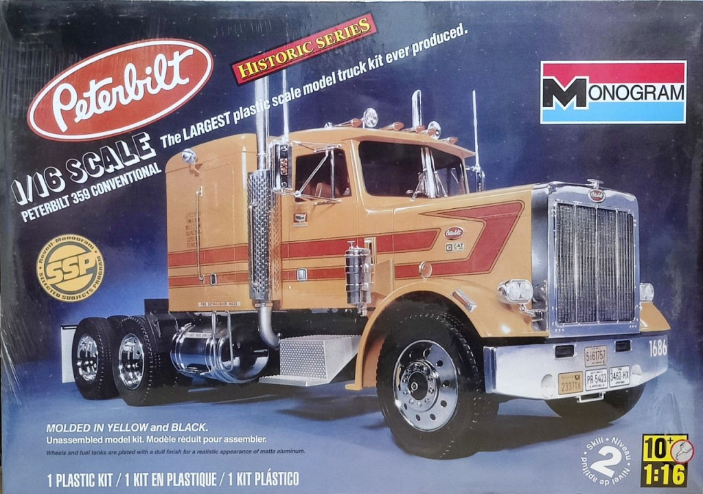 Monogram Peterbilt 359 Conventional Semi Tractor Truck, 1/16 Scale ...