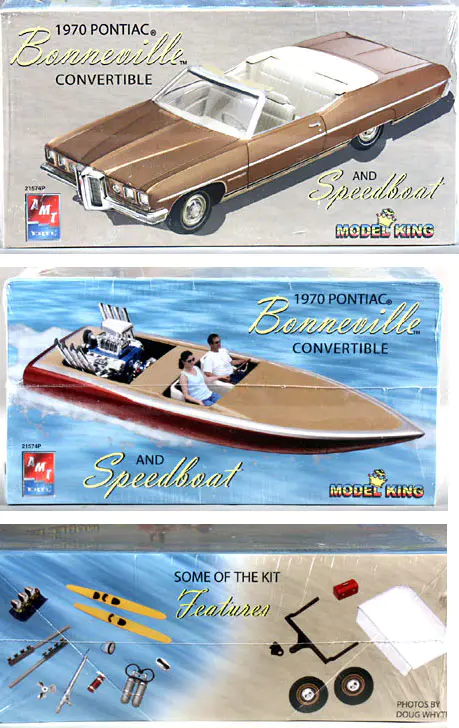 AMT 1970 Pontiac Bonneville Convertible with Aquarod Speedboat and 