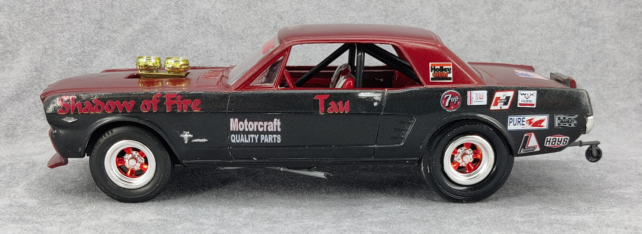 AMT 1966 Ford Mustang Coupe Drag Car Built Kit - Spotlight Hobbies